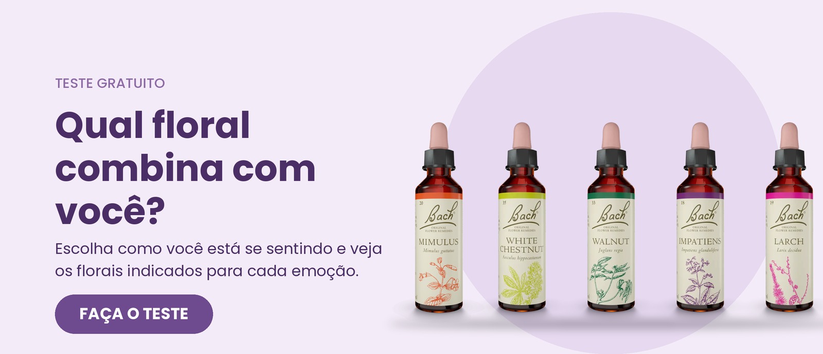 Teste gratuito: descubra qual Floral de Bach combina com o que você está sentindo